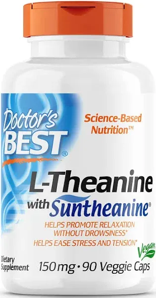 Doctor's Best L-Théanine avec Suntheanine 150 mg - 90 Veg Capsules