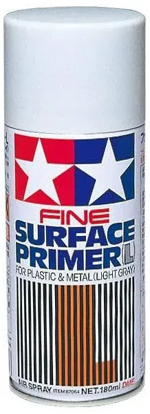 Fine Surface Primer, Light Grey, 180ml Spray Can