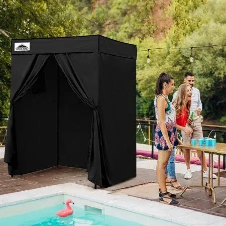 EAGLE PEAK Flex Compact 5x5 Pop-up Canopy Changing Room, Portable Dressing Room, Privacy Changing Tent for Indoor Fashion Photoshoots, Camping, or Pool, Gray