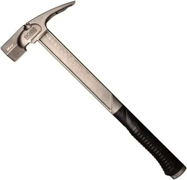 BOSS Hammer Pro Series 16 Oz. Smooth-Face Framing Hammer with Titanium Handle