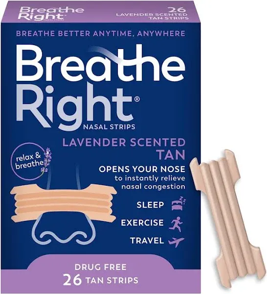 Breathe Right Lavender Nasal Strips