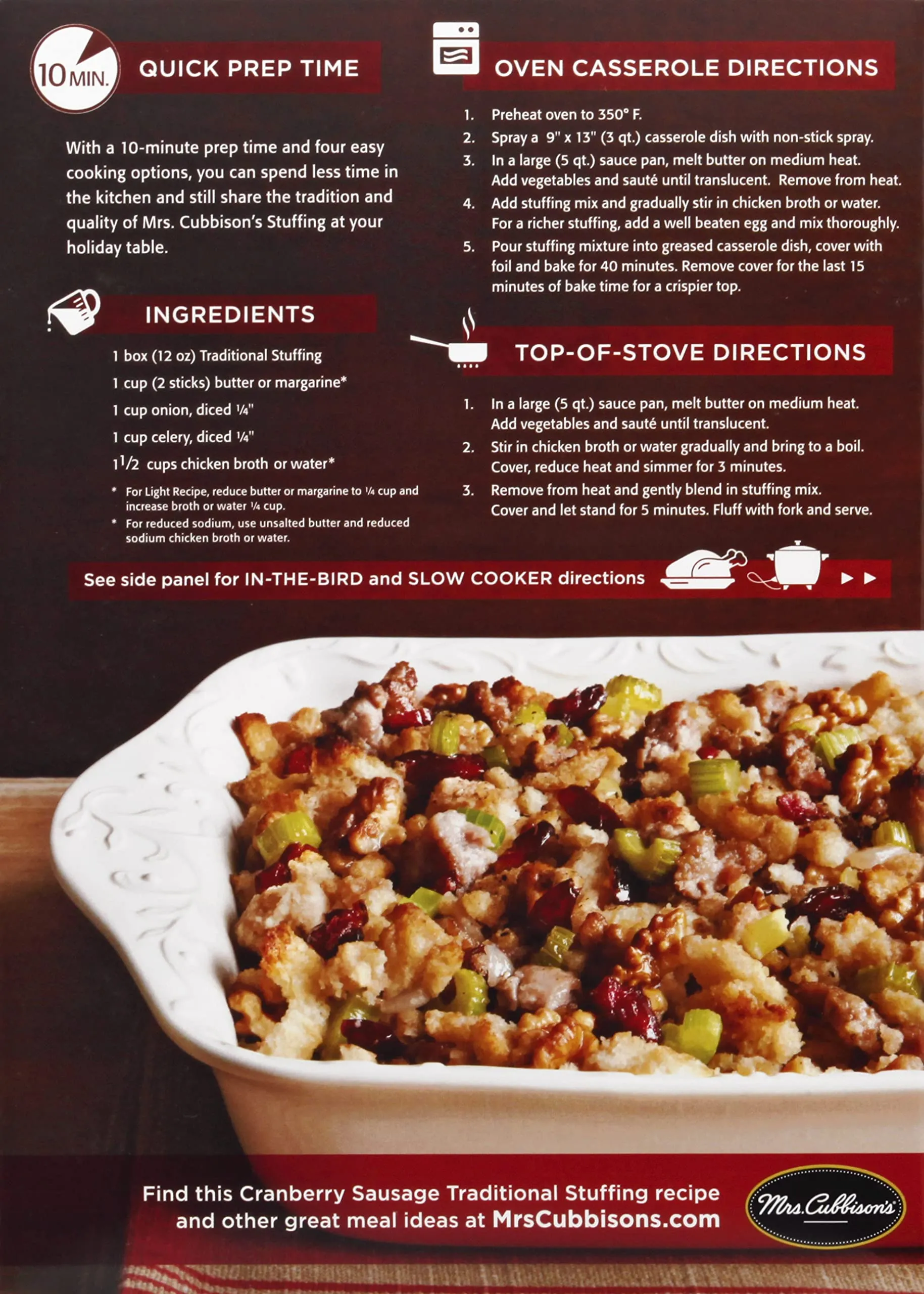 Mrs. Cubbison's Traditional Seasoned Stuffing