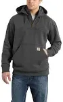 Carhartt Rain Defender Paxton Heavyweight Hooded Zip Mock Sweatshirt (Carbon Heather) S