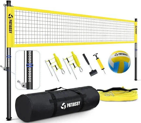 Patiassy Portable Professional Outdoor Volleyball Net Set