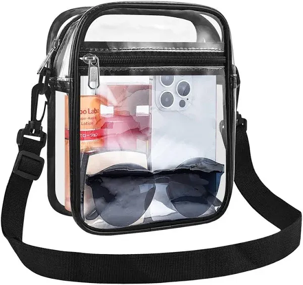 Clear Messenger Bag for Work &amp; Business Travel for Men &amp; Women,Stadium Approv...