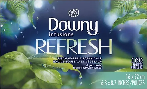 Downy Infusions Dryer Sheets Birch Water & Botanicals