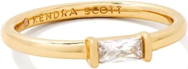 Kendra Scott Juliette Band Ring with White Crystal