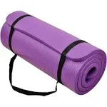 BalanceFrom GoCloud All-Purpose 1-Inch Extra Thick High Density Anti-Tear Exercise Yoga Mat with Carrying Strap, Purple