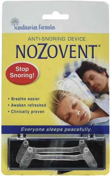 Nozovent Anti-Snoring Device, 2 Count