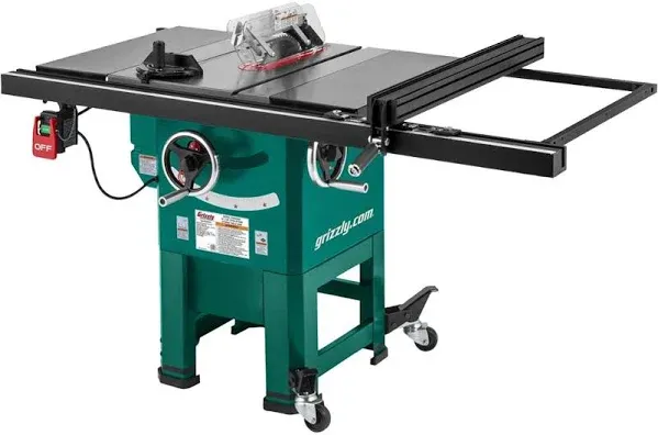 Grizzly G0651 10 inch 3 HP 220V Heavy Duty Cabinet Table Saw with Riving Knife