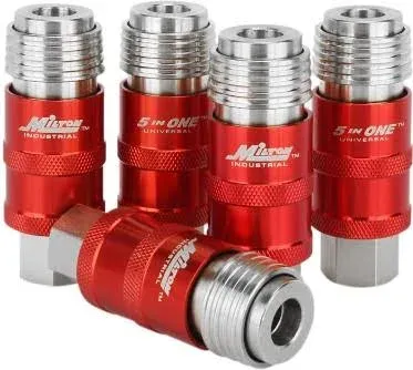 Milton 5 In ONE Universal Safety Exhaust Quick- Connect Industrial Coupler