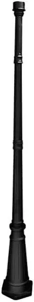 GAMA SONIC 79 in. Black Cast Aluminum Outdoor Post Light Lamp Pole