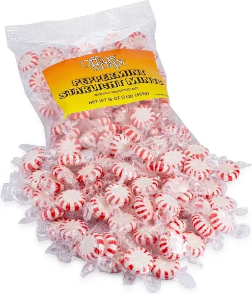 Office Snax® Candy Assortments, Starlight Peppermint Candy, 1 lb Bag (OFX00670)