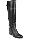 Franco Sarto Womens Jazrin Leather Wide Calf Knee-High Boots