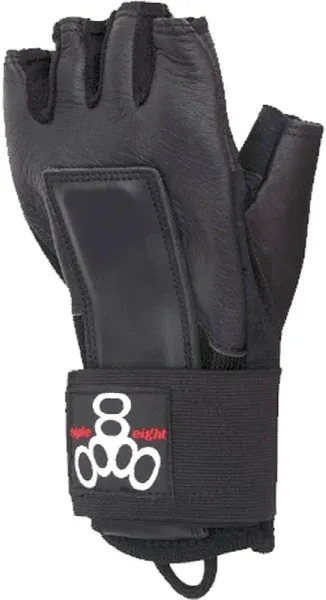 Triple 8 Skateboard Pads Hired Hands Black Wrist Guards - Medium