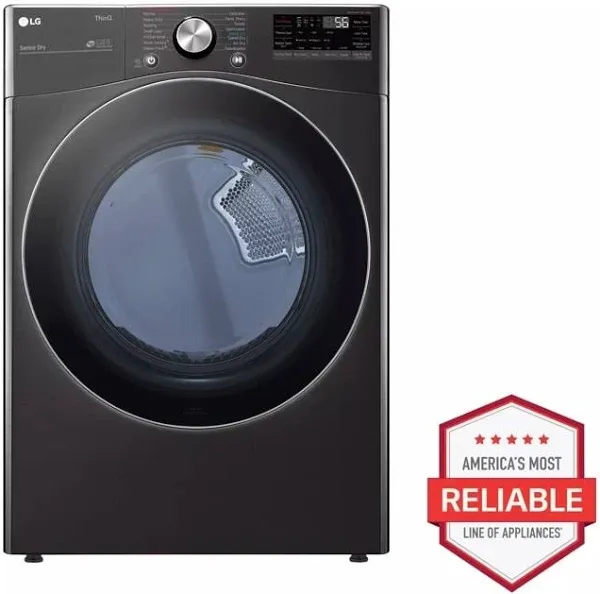 DLEX4200B LG 7.4 Cu. Ft. Ultra Large Capacity Smart Wi-fi Enabled Front Load Electric Dryer with TurboSteam