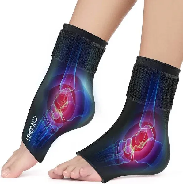 iTHERAU Reusable Ice Pack Wrap for Foot and Ankle