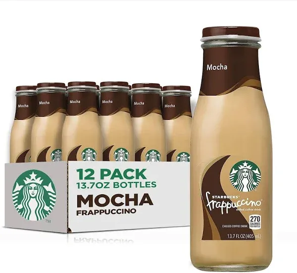 Starbucks Frappuccino Coffee Drink Mocha 13.7 fl oz Bottles (12 Pack)