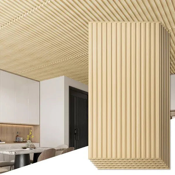 Art3d 6-Pack Slat Design 3D Wall Panels