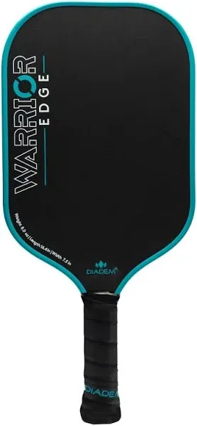 Diadem Warrior Edge Pickleball Paddle, Carbon Fiber Etched Face for Max Spin, Aero Guard Edge, 16mm Core, Midweight 8oz.