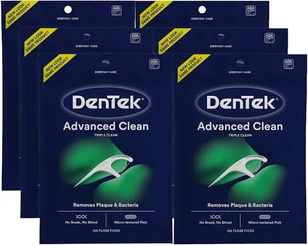 DenTek Triple Clean Advanced Floss Picks, No 150 Count (Pack of 1)