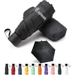 GAOYAING Compact Travel Umbrella with Case Sun&Rain Lightweight Small and Compact Suit for Pocket Black,34 Inches