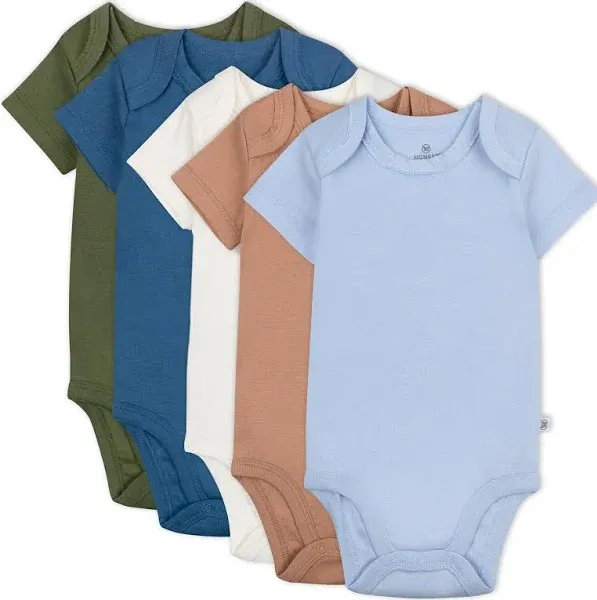 Honest Baby Clothing 5-pack Organic Cotton Short Sleeve Bodysuits