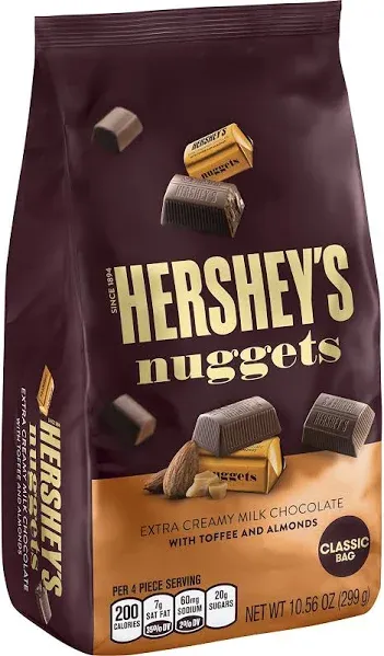 Hershey's Nuggets Extra Creamy Milk Chocolate with Toffee and Almonds