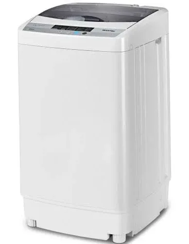 Costway Portable Compact Washing Machine 1.34 Cu.ft Spin Washer Drain Pump 8 Water Level