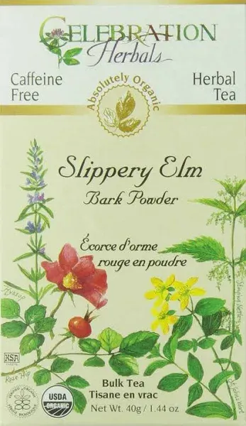 Slippery Elm Bark Powder Loose Pack Tea Caffeine Free, 40g