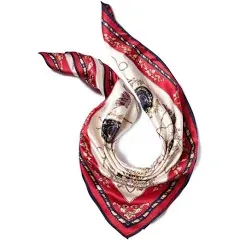 ANDANTINO 100% Pure Mulberry Silk Scarf 35" Large Square Lightweight Headscarf –Women’s Hair Wraps-With Gift Packed