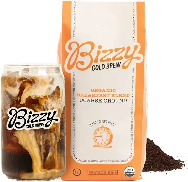 Organic Cold Brew Coffee | Breakfast Blend | Coarse Ground Coffee | Medium-Li...