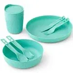 Sea to Summit Passage 1-Person Camping Dinnerware Set, Plate, Bowl, Mug, Utensils, Spicy Orange