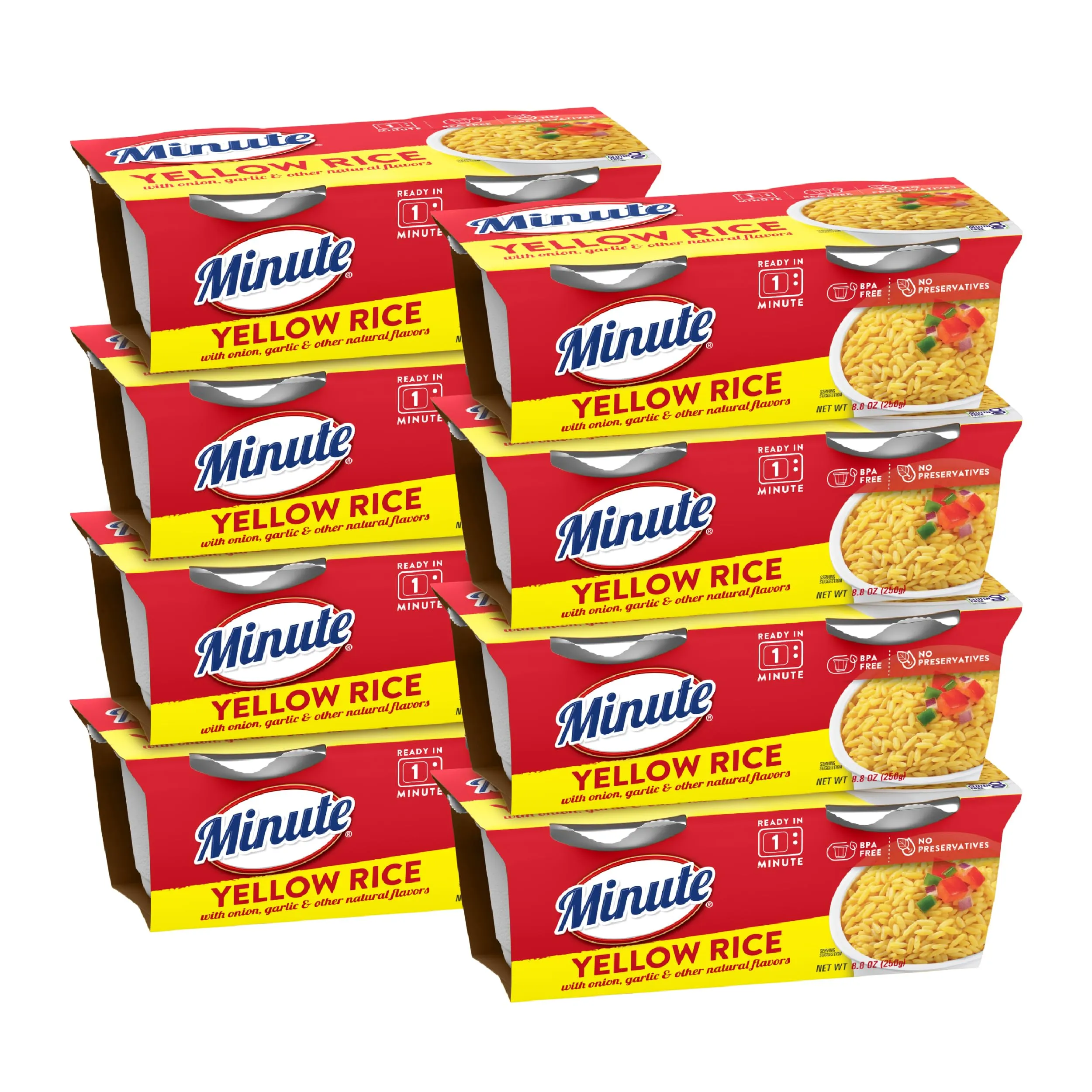 Minute Ready-To-Serve Yellow Rice Microwavable Rice Cups