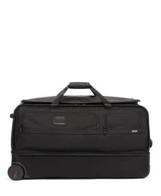 TUMI Alpha Large Split 2-Wheeled Duffel - Large, Rolling Travel Duffel Bag with Split Compartments - Black