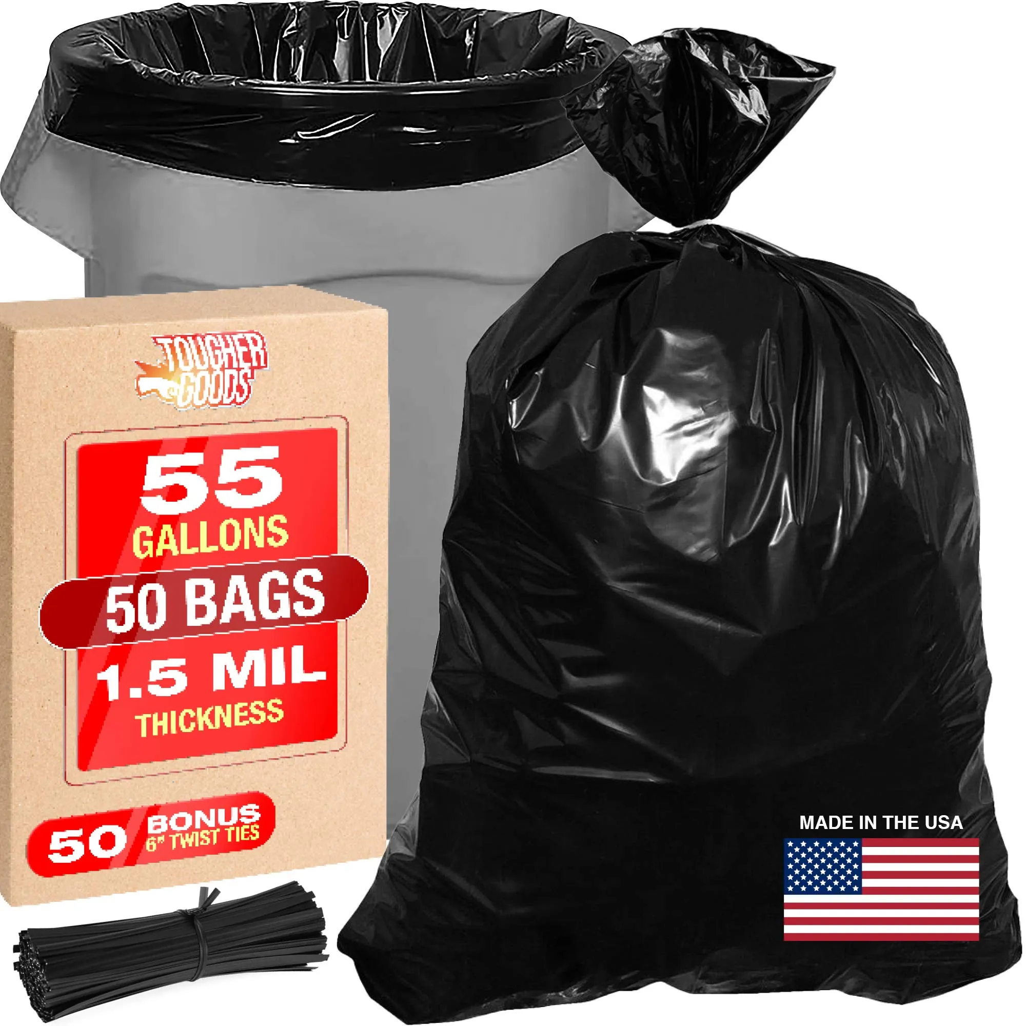 55 Gallon Heavy Duty Value Pack Trash Bags