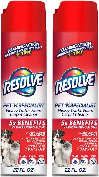 Resolve Pet Specialist Heavy Traffic Foam Carpet Cleaner