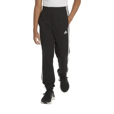 adidas Big Boys Mid Rise Cuffed Fleece Jogger Pant