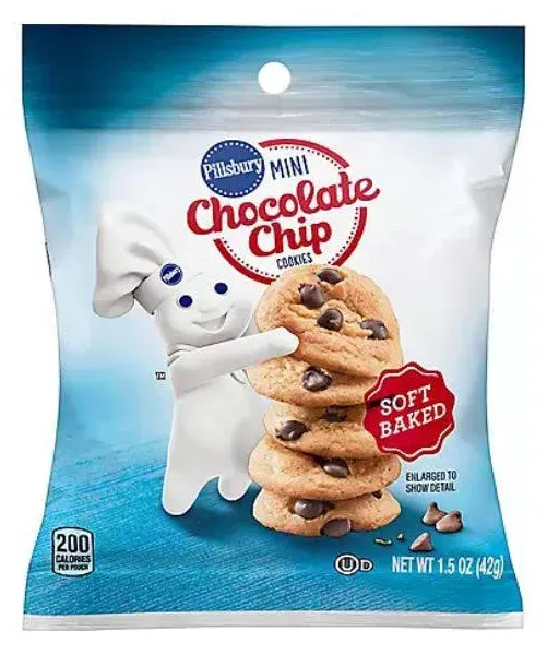 Pillsbury Mini Soft Baked Chocolate Chip Cookies, 3 Ounce, Price/Case