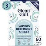 Cleancult Laundry Detergent Sheets, Fresh Linen Scent, 60 Count