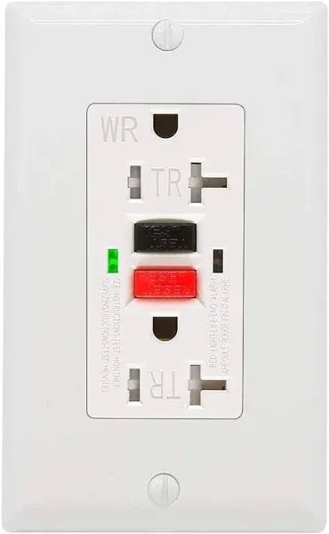 ANKO GFCI Outlet 20 Amp, UL Listed, LED Indicator, Tamper-Resista<wbr/>nt, White 