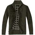 Men&#039;s Full Zip Up Collar Knitted Cardigan Soft Sweater Pullover Jacket #SW-910