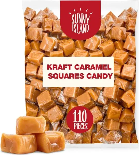 Kraft Caramel Squares Candy, Individually Wrapped, 2-Pound Bag