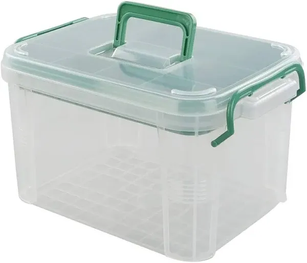 Cadineer Household Plastic First Aid Kit, Plastic Medicine Box, Clear Storage Box