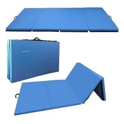 BalanceFrom All Purpose 4'x10'x2" Extra Thick High Density Anti Tear Gymnastics Gym Folding Exercise Aerobics Mats