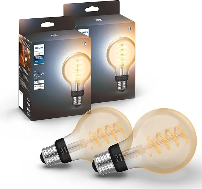 Philips Hue White Ambiance Filament G40 Globe Smart Bulb