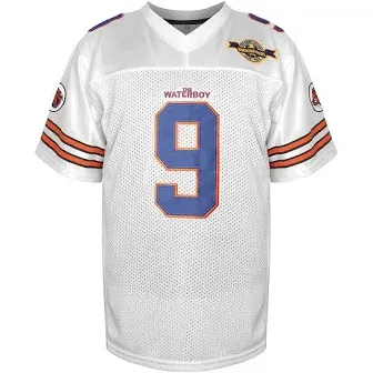 Phoneutrix Bobby Boucher #9 The Waterboy Adam Sandler Movie Mud Dogs Bourbon Bowl Football Jersey