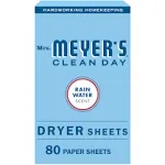 Mrs. Meyer's Clean Day Dryer Sheets Rain Water 80 Sheets