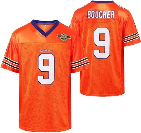 Bobby Boucher Football Jersey 9 The Waterboy Adam Sandler Mud Dogs Bourbon Bowl