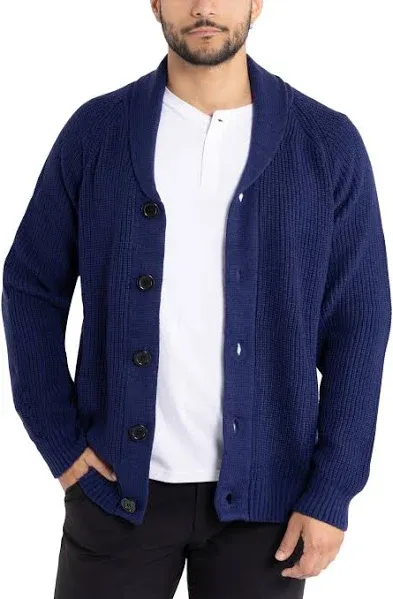 X RAY Men's Shawl Collar Cardigan